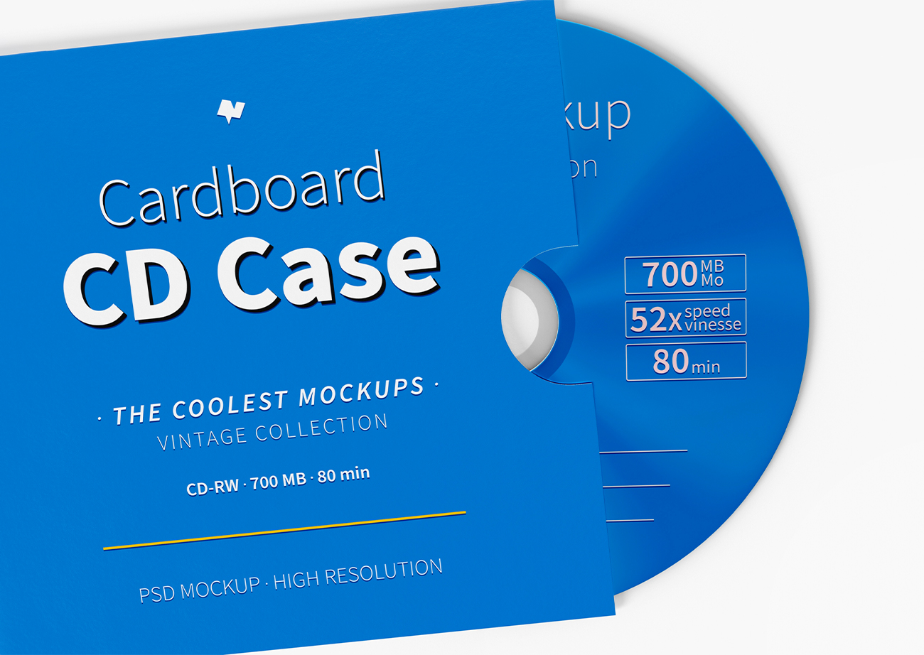 Mockup thiết kế bìa đĩa CD ghi âm PSD