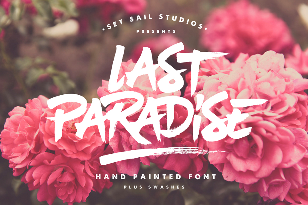 Font chữ brush, hiphop, phim, bí ẩn SVN-Last Paradise