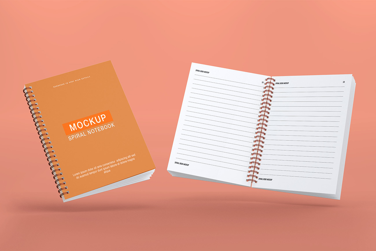 Mockup sổ tay, sổ nhật ký PSD