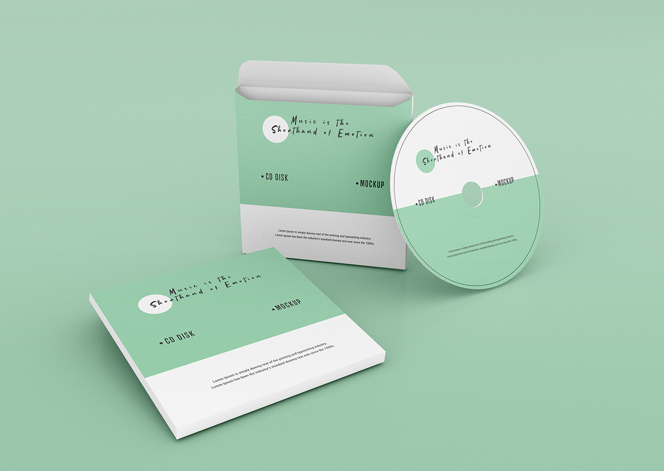 Mockup băng đĩa CD file PSD số 22