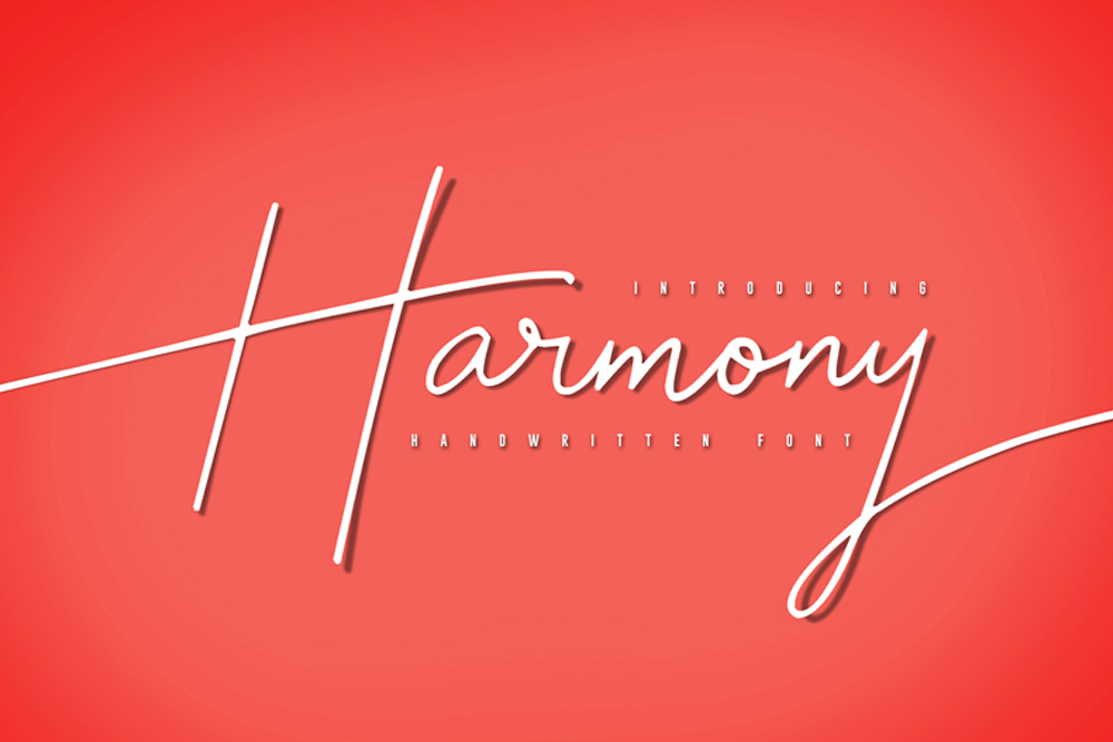 Font chữ viết tay, chữ ký mềm mại cho thiệp cưới, đám cưới SVN-Harmony