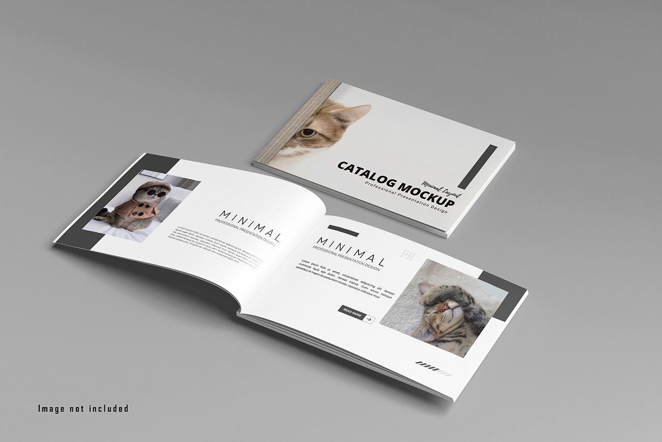 Mockup, phối cảnh catalog PSD khổ a4 mẫu K332