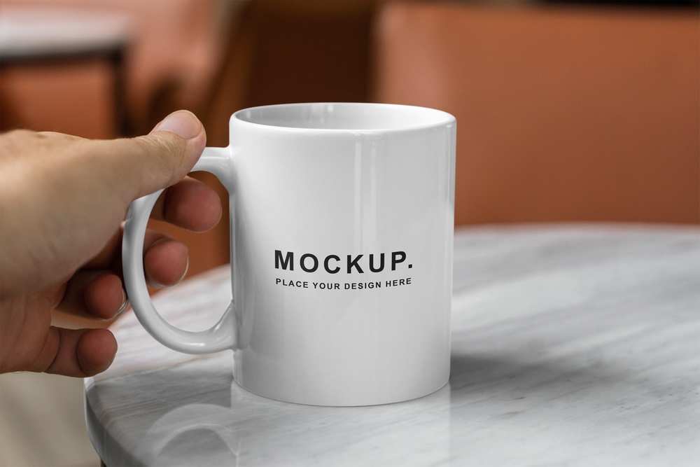 Mockup cốc mẫu số 47 PSD