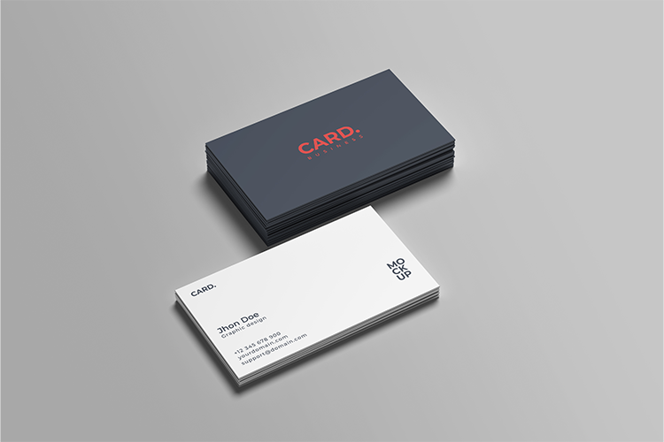 Mockup card visit, danh thiếp, thẻ nhân viên PSD