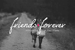 Font chữ viết tay, chữ ký mềm mại cho thiệp cưới, đám cưới SVN-Friends Forever