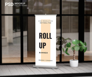 Mockup standee PSD mẫu số 46