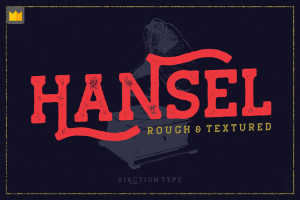 Font chữ cổ điển, vintage, cổ đại, xưa cũ, cổ trang TH Hansel Rough