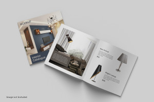 Mockup, phối cảnh catalog PSD khổ a4 mẫu ZK05