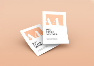 Mockup giấy A4 , tài liệu PSD mẫu 020