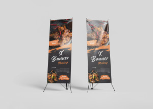 Mockup standee PSD mẫu số 60