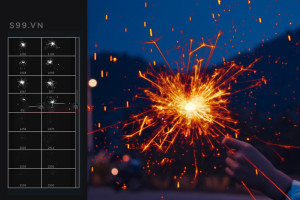Bộ brush hiệu ứng pháo bông cho photoshop