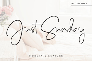 Font chữ viết tay, chữ ký mềm mại cho thiệp cưới, đám cưới SVN-Just Sunday