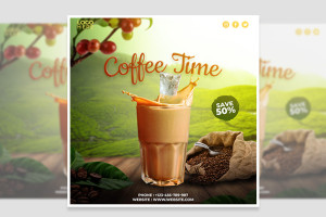 Mẫu thiết kế ly coffee đá bài đăng lên intagram