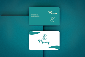 Mockup card visit, danh thiếp, thẻ nhân viên PSD