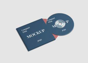 Mockup băng đĩa CD file PSD số 6