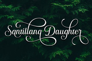 Font chữ viết tay cho lễ cưới và thiệp mời SVN-Santillana Daughter