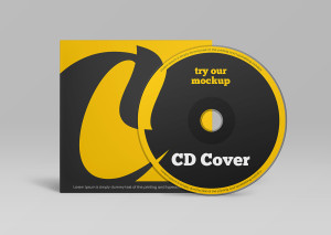 Mockup băng đĩa CD file PSD số 8