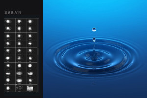Bộ brush hiệu ứng gợn nước cho photoshop