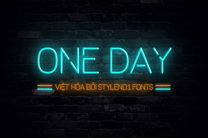 Font chữ điện tử, game thủ, thể thao SVN-One Day