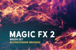 Bộ brush hiệu ứng ánh sáng lửa ma thuật cho photoshop