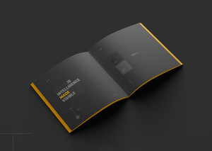 Mockup, phối cảnh catalog PSD khổ a4 mẫu 009