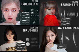 Bộ brush kẻ lông mi- lông mày cho photoshop