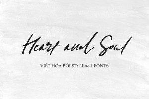 Font chữ viết tay, chữ ký mềm mại cho thiệp cưới, đám cưới SVN-Heart And Soul Smooth