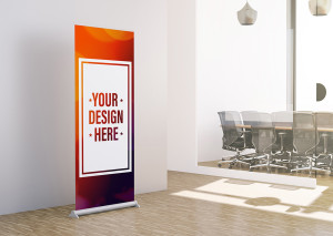 Mockup standee PSD mẫu số 35