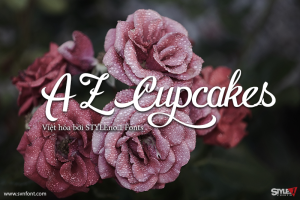 Font chữ viết tay, chữ ký mềm mại cho thiệp cưới, đám cưới SVN AZ Cupcakes