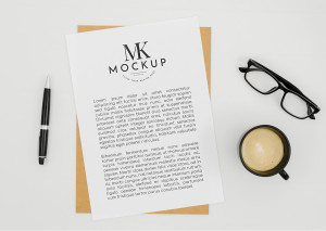 Mockup giấy A4 , tài liệu PSD mẫu 048