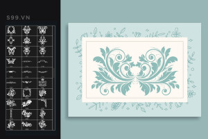 Bộ brush hiệu ứng hoa văn cho photoshop
