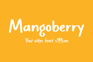 Font chữ hoạt hình vui vẻ dễ thương cute SVN-Mangoberry