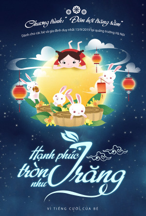 Mẫu thiết kế Poster chương trình trung thu cho AI