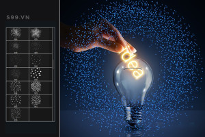 Bộ brush hiệu ứng điểm sáng lấp lánh cho photoshop