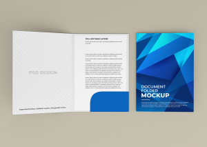 Mockup kẹp tài liệu giấy tờ mẫu số 29 PSD