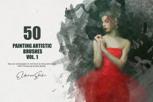 Bộ brush hiệu ứng 50 cọ vẽ nghệ thuật cho photoshop