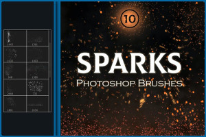 Bộ Brush tia lửa cho Photoshop