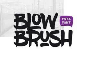 Font chữ nghiêng brush cho lĩnh vực hihop, kinh dị, bí ẩn, phim, halloween SVN-Blow Brush