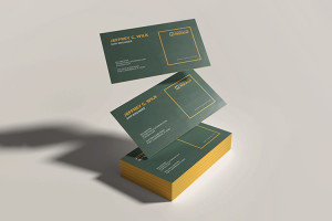 Mockup card visit, danh thiếp, thẻ nhân viên PSD