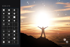 Bộ brush hiệu ứng sao lấp lánh cho photoshop