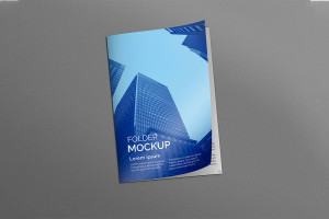 Mockup, phối cảnh catalog PSD khổ a4 mẫu sách xanh