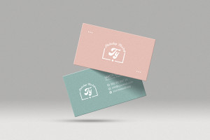 Mockup card visit, danh thiếp, thẻ nhân viên PSD