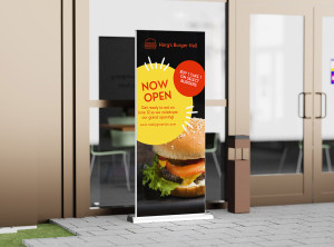 Mockup standee PSD mẫu số 5