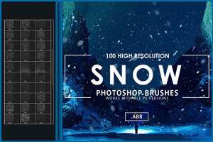 Bộ Brush Tuyết Rơi Cho Photoshop