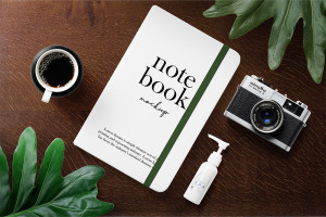 Mockup sổ tay, sổ nhật ký PSD