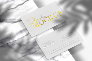 Mockup card visit, danh thiếp, thẻ nhân viên PSD