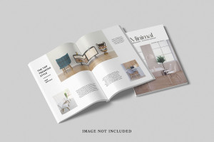 Mockup, phối cảnh catalog PSD khổ a4 mẫu A05