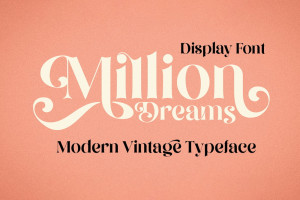 Font chữ mềm mại dễ thương, vui vẻ, trẻ em, đồ ăn SVN-Million Dreams