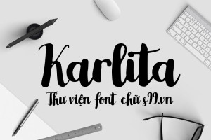 Font chữ vui vẻ, dễ thương, hoạt hình cho lĩnh vực trẻ em, đồ ăn, fodd, cute  SVN-Karlita