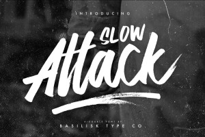 Font chữ viết tay brush nét cọ, chữ nghiêng SVN-Slow Attack